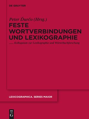 cover image of Feste Wortverbindungen und Lexikographie